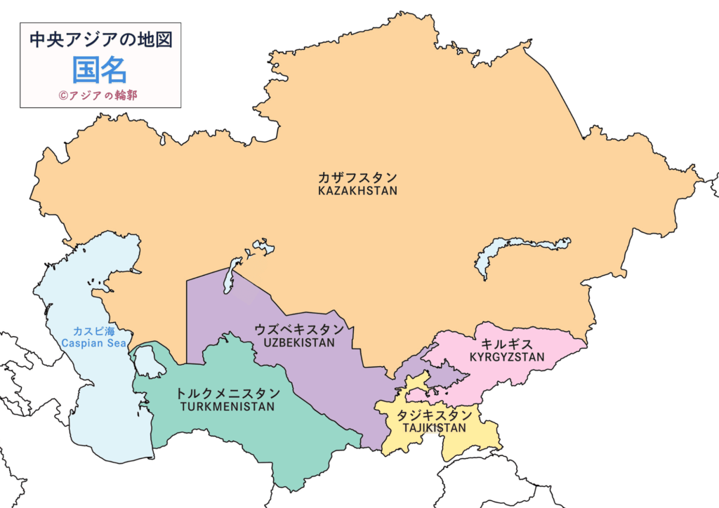 map-of-central-asia_5 countries